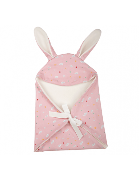 Arias 30cm Elegance Bunny Blanket and Dummy-Pink Roma